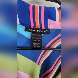 Ashley Stewart Multicolor Striped Blouse